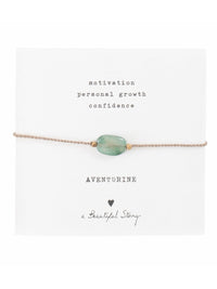 A Beautiful Story Gemstone Card Bracelet Aventurine