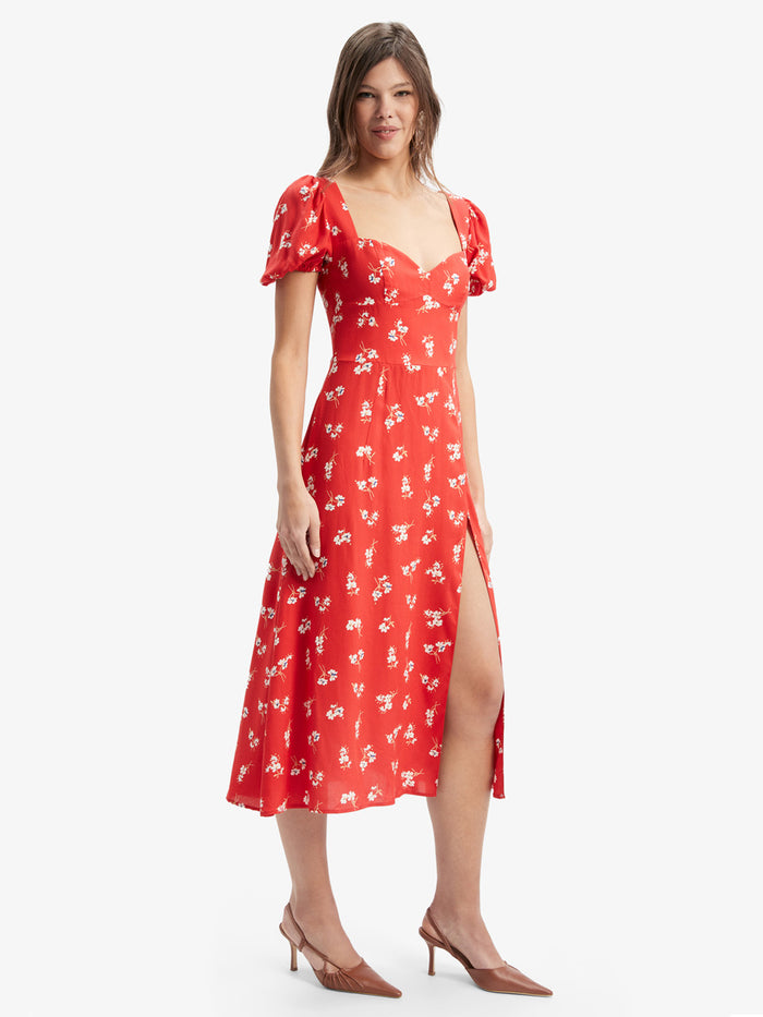 Bardot Gillian Midi Dress Punainen Kukkakuosi