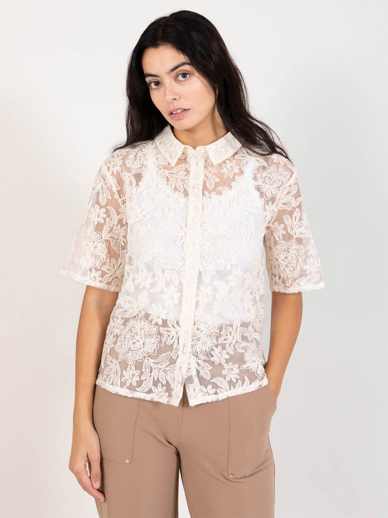 Shirt with lace