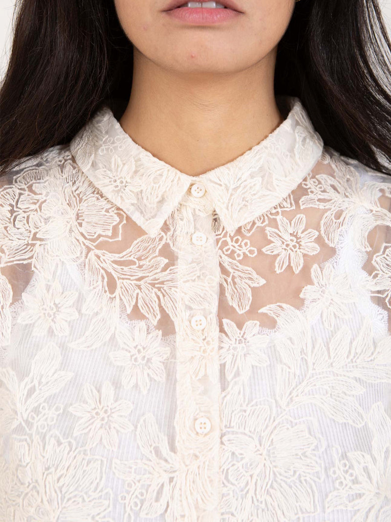 Shirt with lace