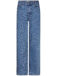 NUIT leopard wide leg jeans