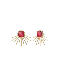 Edblad Summit Studs Front Back Pink Gold