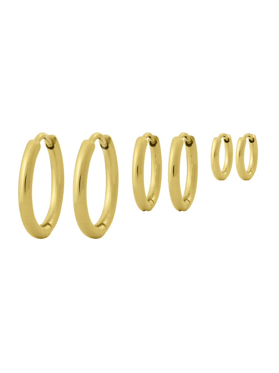 Triple Pair Hoops Korvakorut