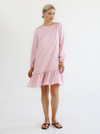 Gauhar Helsinki Frill Dress Rose Vaaleanpunainen