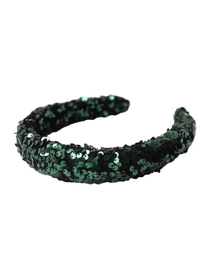 Gauhar Padded sequins headband Green