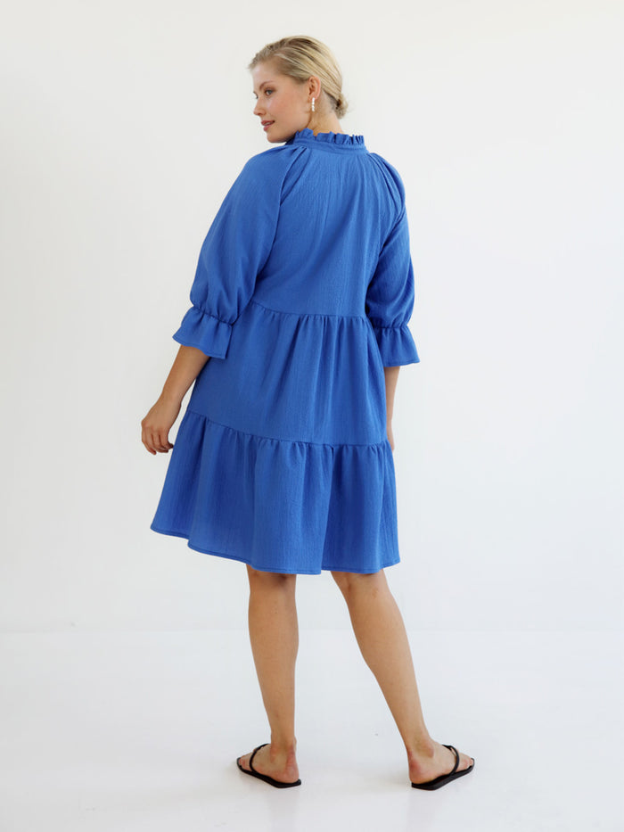 Gauhar Ruffled Dress Sininen