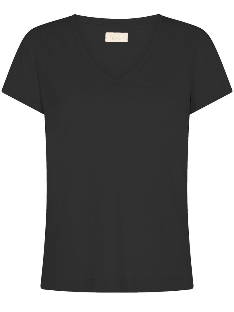 Mos Mosh Arden Organic V-SS Tee Black