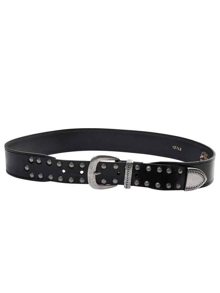 Mos Mosh Studded leather belt Black