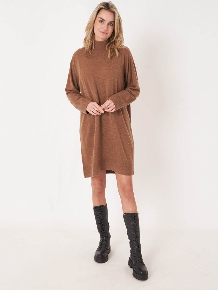 Repeat Cashmere High Neck Knit Dress Hazel