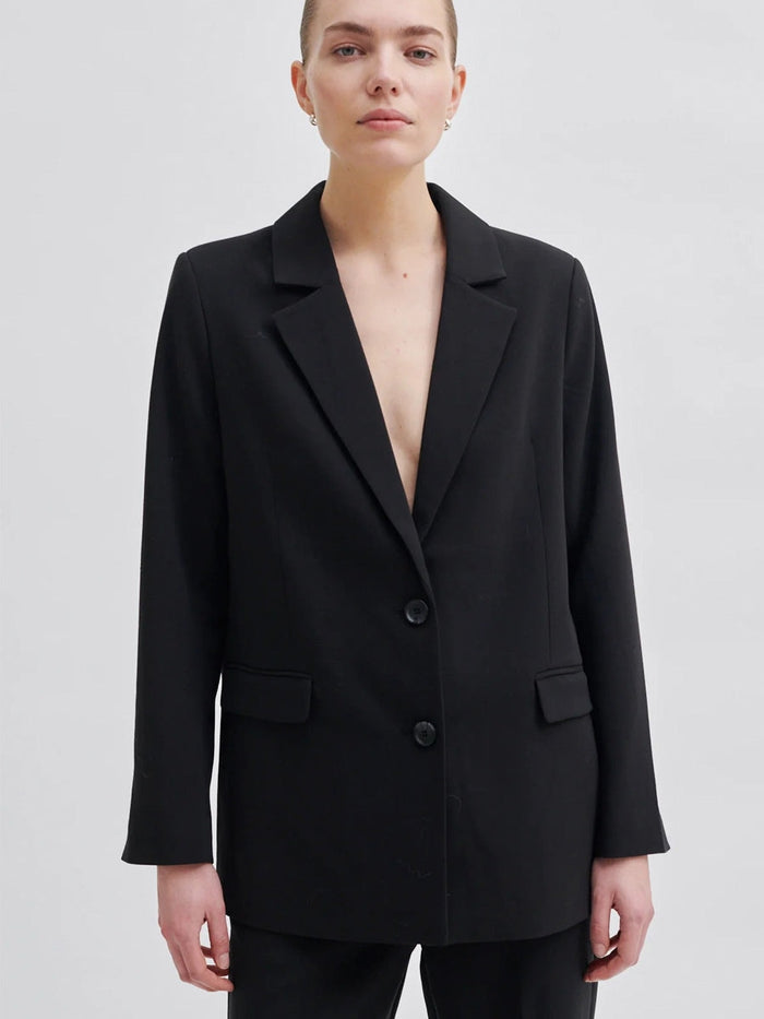 Second Female Evi Classic Blazer Black Klassinen Bleiseri Musta