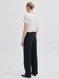 Second Female Evie Classic Trousers Black Klassiset Suorat Housut Musta