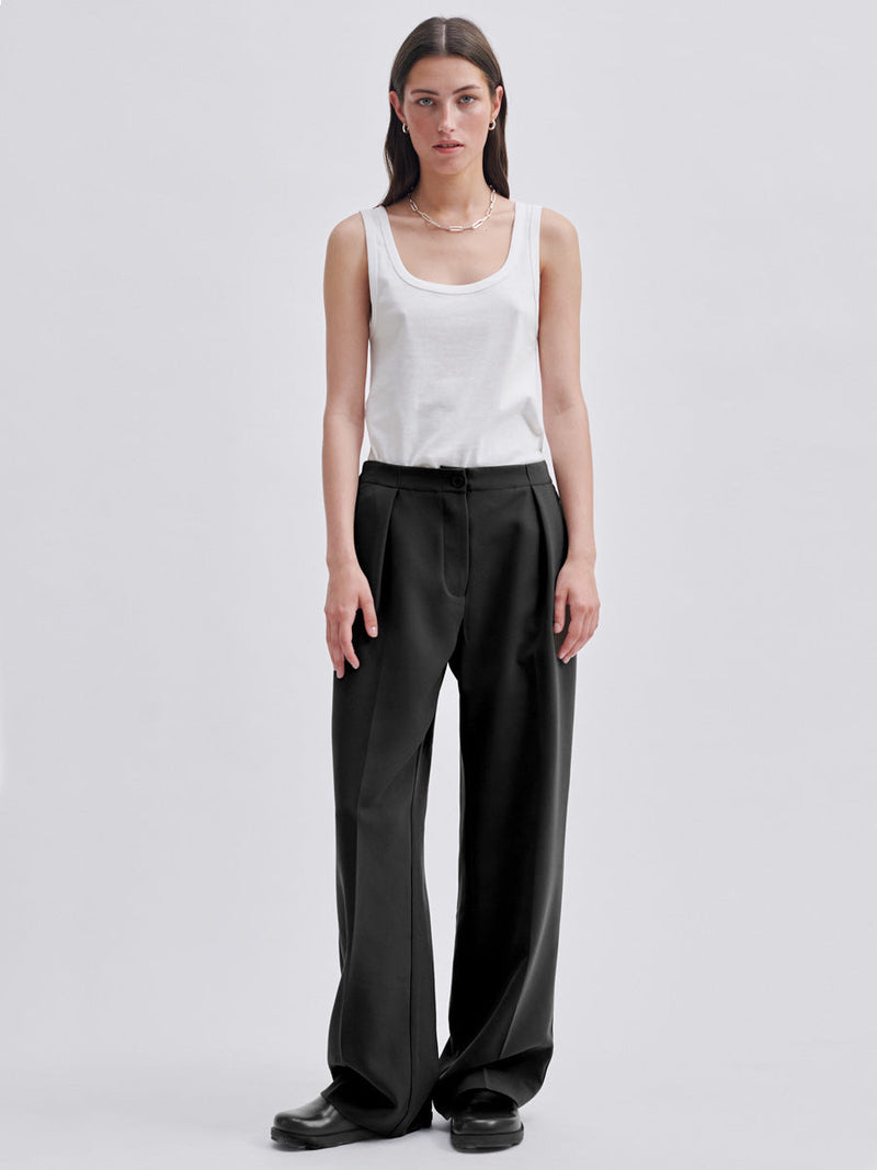 Second Female Fique Wide Trousers Black