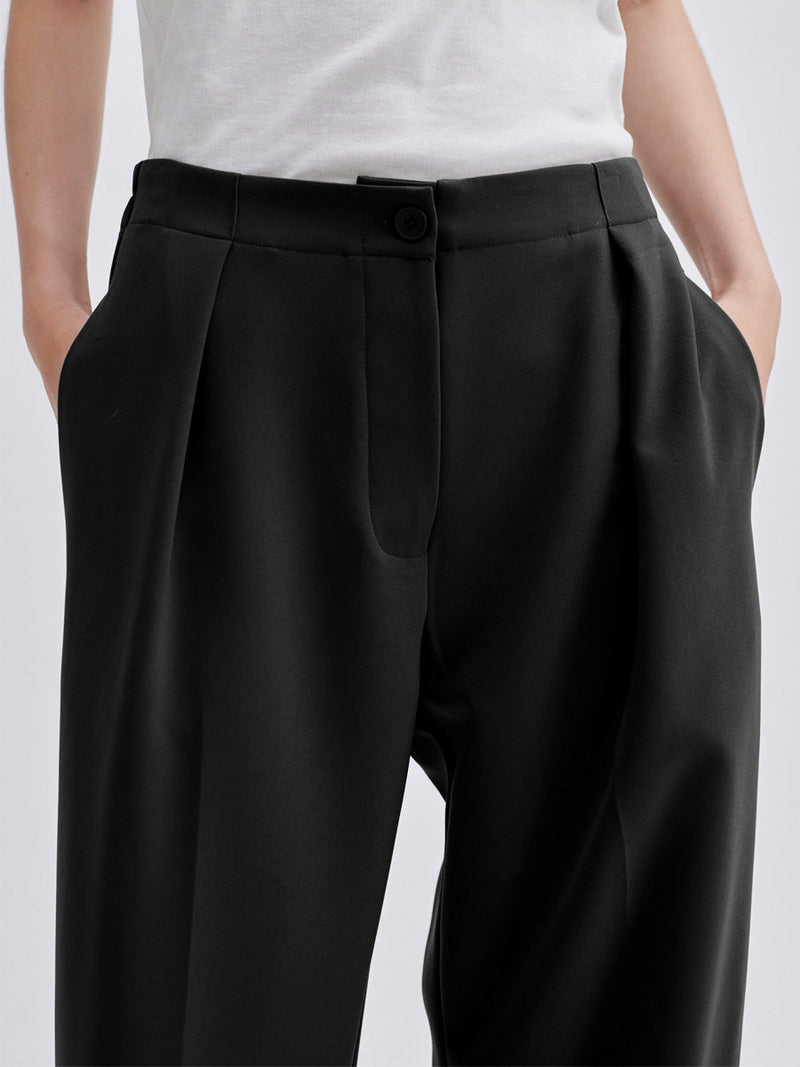 Second Female Fique Wide Trousers Black