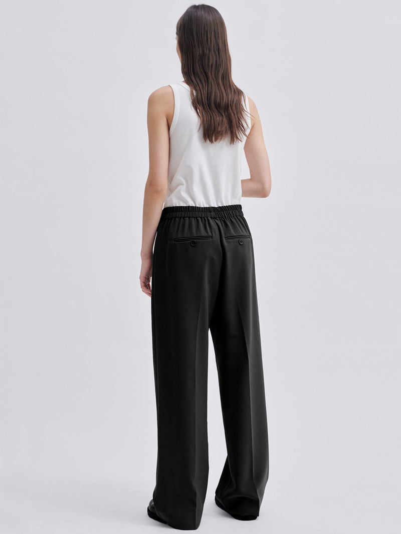 Second Female Fique Wide Trousers Black