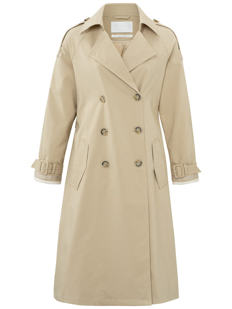 YAYA Double breasted trenchcoat Trenssitakki Beige