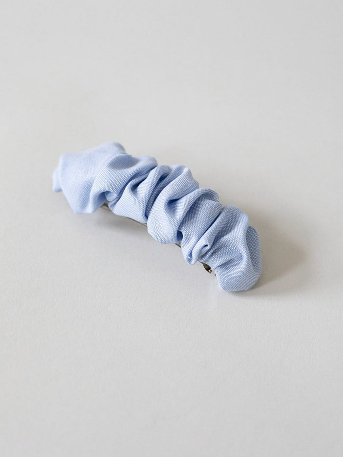 Gauhar HELSINKI ATELIER ruffled hair clip denim