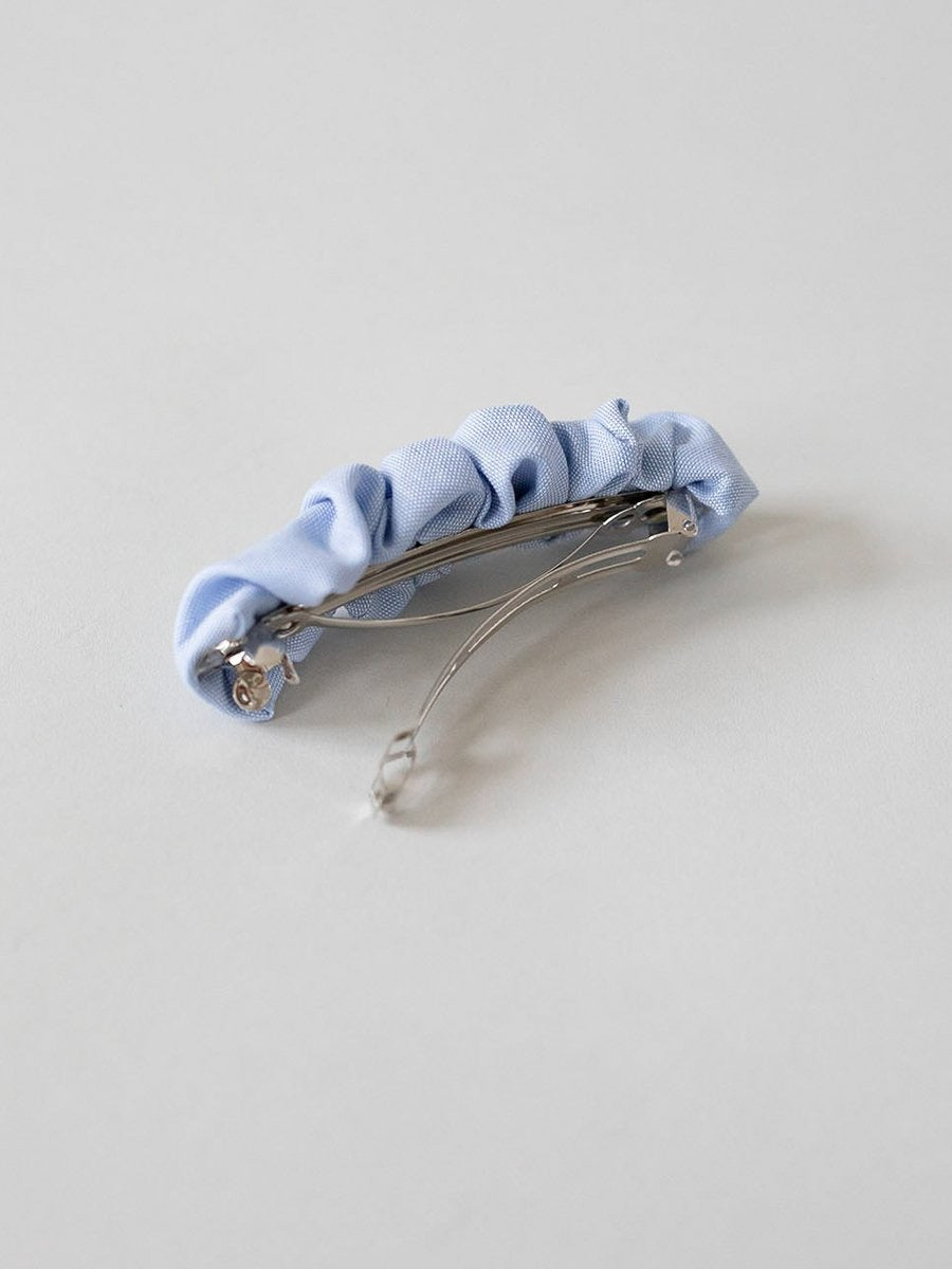 Gauhar HELSINKI ATELIER ruffled hair clip denim