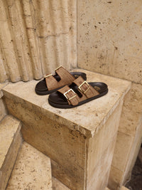 Mos Mosh MM Seattle canvas sandal Brown