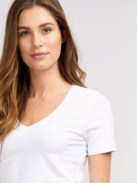 Repeat Cashmere V-neck t-shirt white