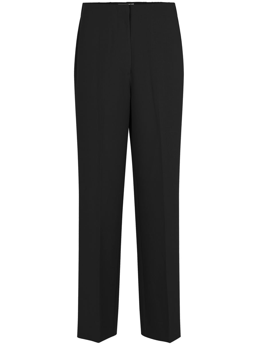 Second Female Evie Classic Trousers Black Klassiset Suorat Housut Musta